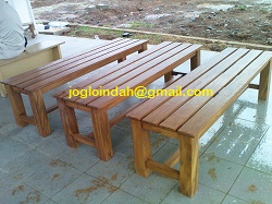 Bangku Kolam Kayu Jati untuk Apartemen Green Palace Residence Cikarang