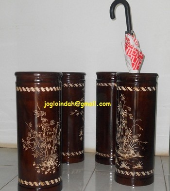 Tempat Payung Kayu Jati untuk Kantor PT.HAKA Menteng Jakarta