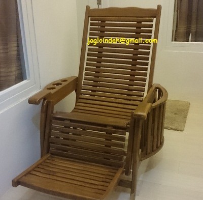 Kursi Malas Krepyak Kayu Jati untuk diteras Rumah Pak Rizal Gandul,Cinere,Depok