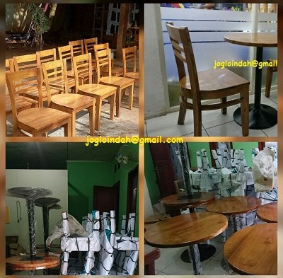 Set Meja Cafe Kayu Jati untuk DC Indomaret Cabang Jakarta 1 dan 2 Ancol
