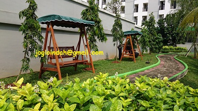 Ayunan Kayu Jati untuk area Danau Apartemen Green Lake View Ciputat