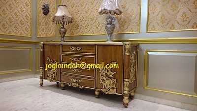 Meja TV Ukir Kayu Jati untuk di Balaraja Tangerang