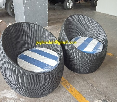 Kursi Teras Rotan Sintetis Bulat untuk Hotel Golden Tulip Cikokol Tangerang