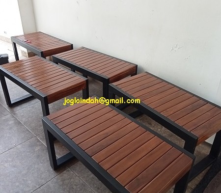 Bangku Kayu Jati untuk Natura Sport Club Gunung Sindur