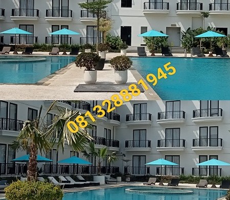 Payung Parasol untuk area Kolam Renang Hotel L’ Eminence Lembang Bandung